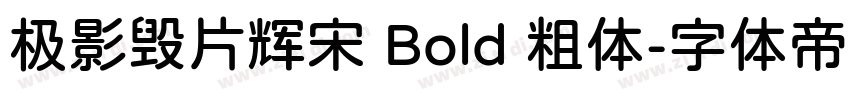 极影毁片辉宋 Bold 粗体字体转换